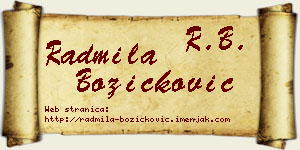 Radmila Božičković vizit kartica